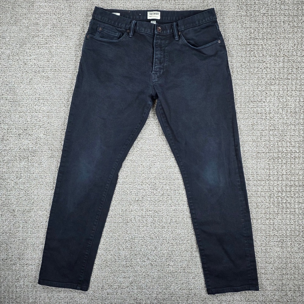 Todd Snyder Slim Fit Stretch 5 Pocket Jeans Mens 31x30 Black Denim Pants